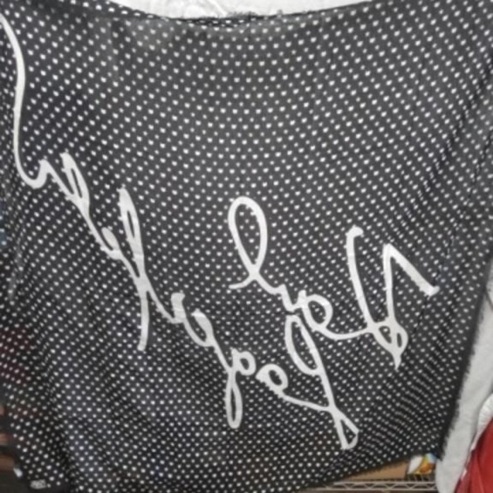 Karl Lagerfeld Large Monogrammed Silk Scarf Black & White